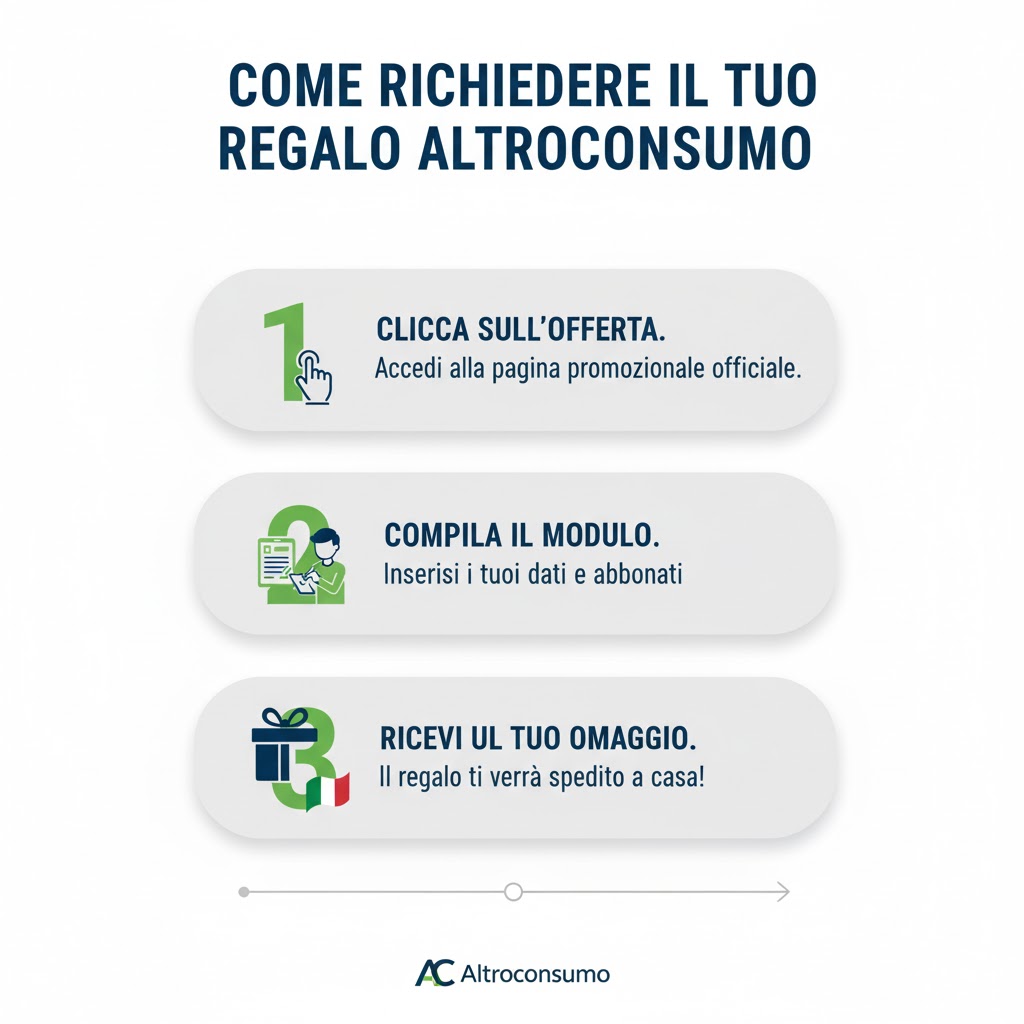 Guida passo passo per ricevere il regalo Altroconsumo