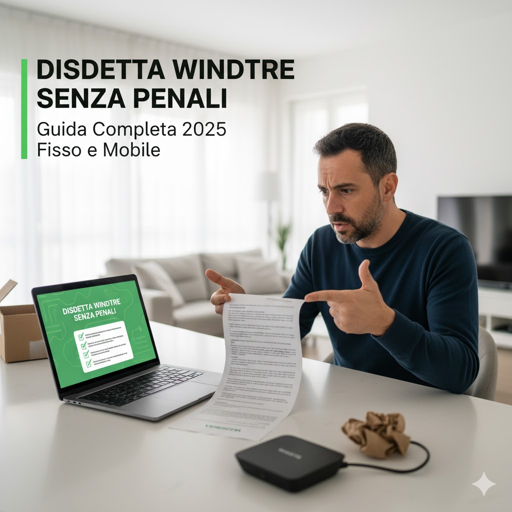 Guia completo sobre como fazer a disdetta do contrato WINDTRE (fixo e móvel) sem penali